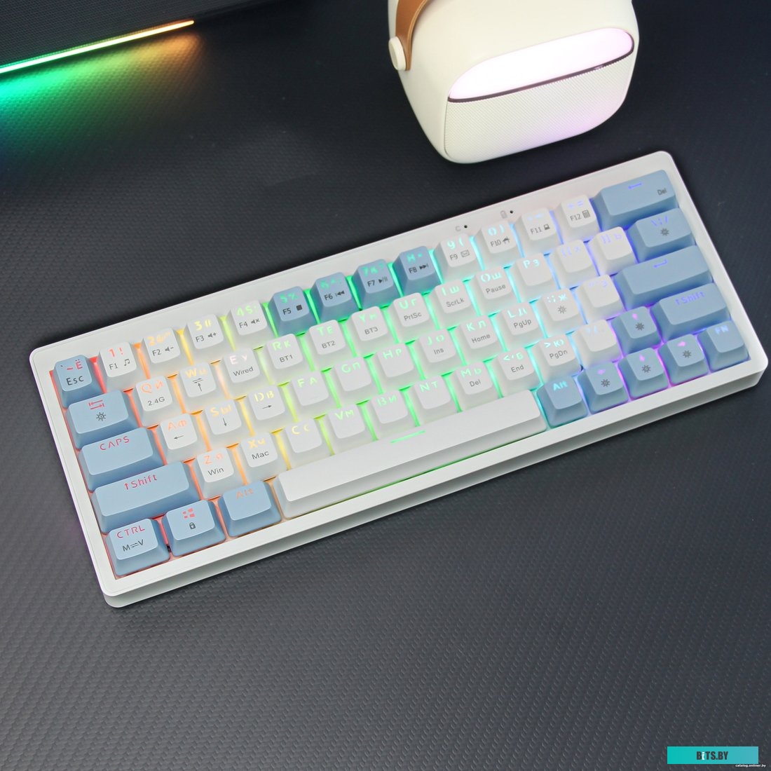 Клавиатура Cyberlynx ZA63 Pro White Blue Orange (TNT Yellow)