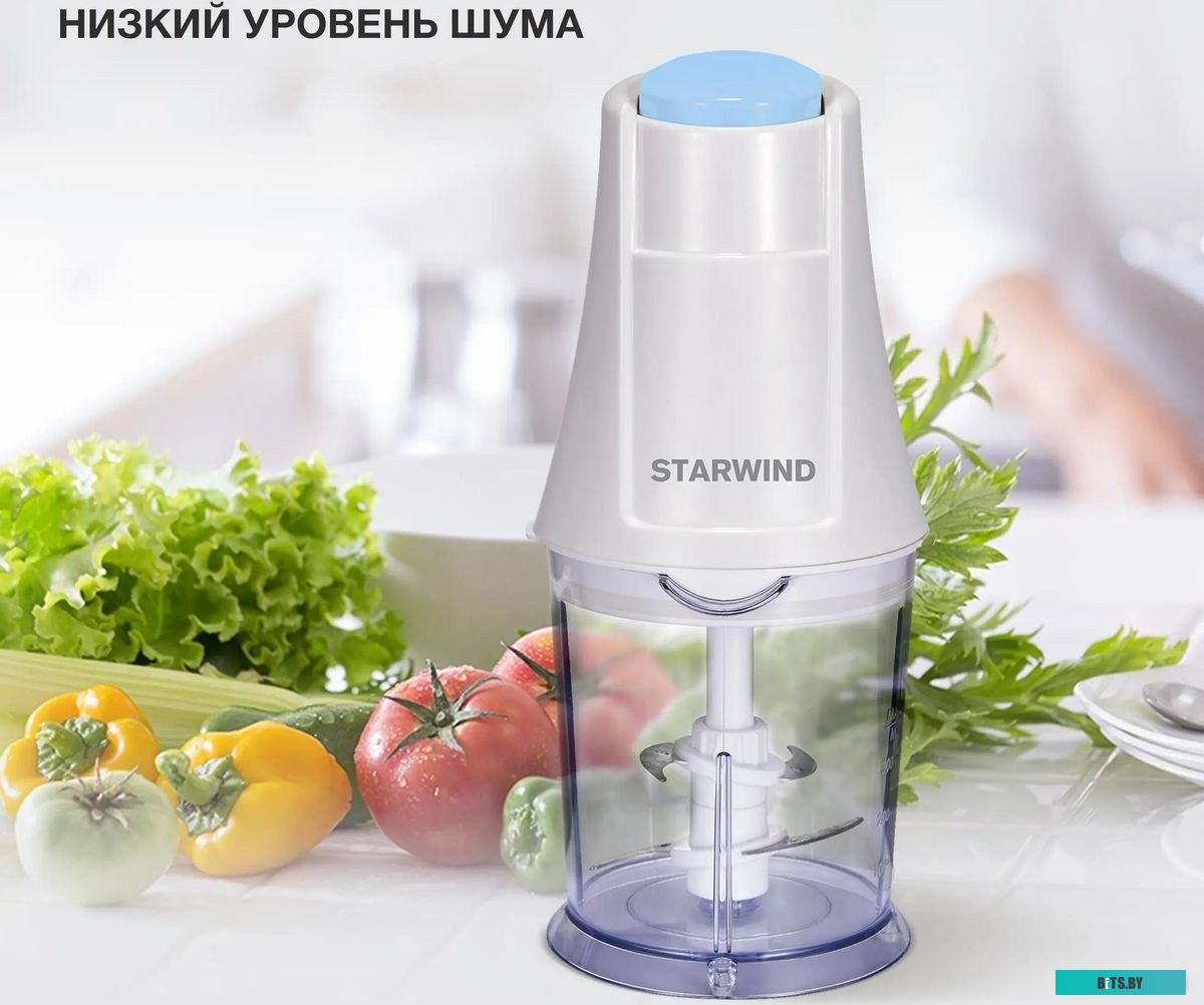 SCP1011 Измельчитель электрический Starwind SCP1011 0.36л. 250Вт белый/бирюзовый
