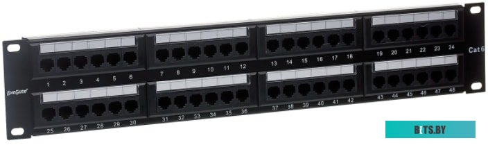 Патч-панель Hyperline PP3-19-48-8P8C-C6-110D 48xRJ45 кат.6 UTP