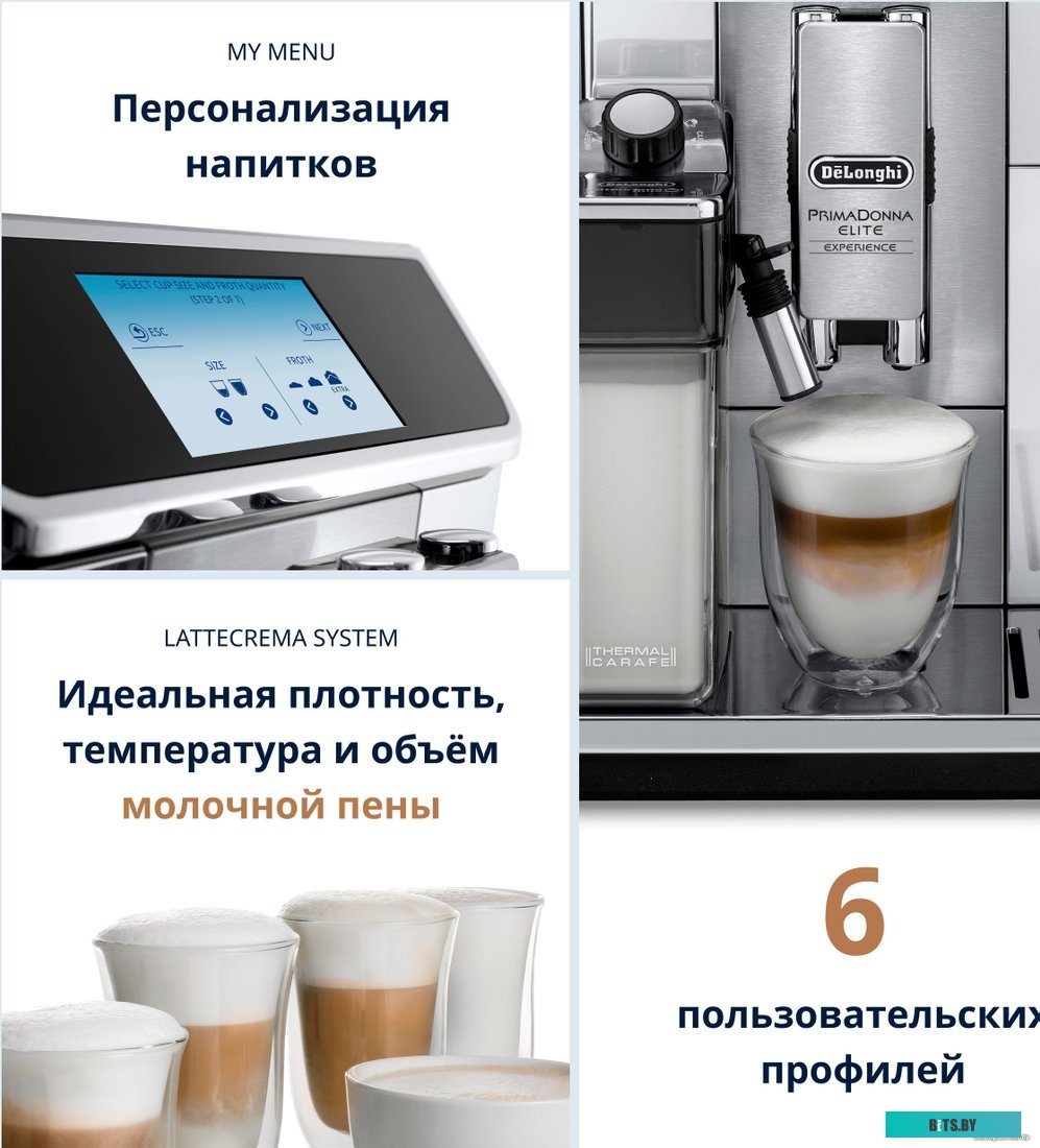 Кофемашина DeLonghi PrimaDonna Elite Experience ECAM 650.85.MS