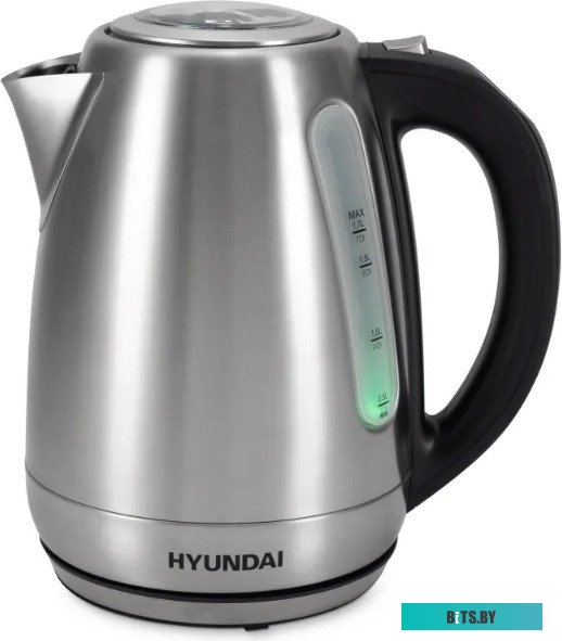 HYK-S8408 Чайник электрический Hyundai HYK-S8408 1.7л. 2200Вт серебристый матовый/черный (корпус: нержавеющая сталь)