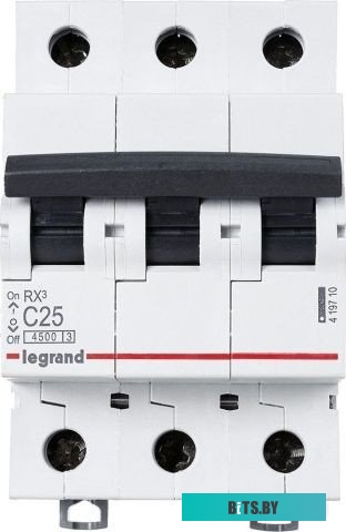Автоматический выключатель Legrand RX3 3П 25А 4,5кА C 419710