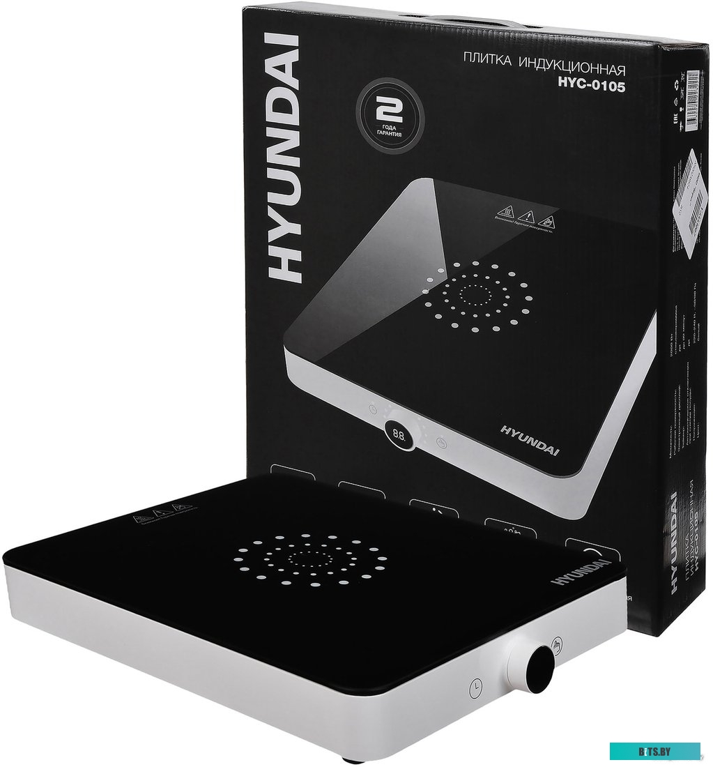 HYC-0105 Плита Индукционная Hyundai HYC-0105 белый стеклокерамика (настольная)