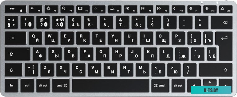 ST-BTSX1S-RU Клавиатура беспроводная Satechi Slim X1 Bluetooth Backlit Keyboard, Bluetooth, Серебристый ST-BTSX1S-RU