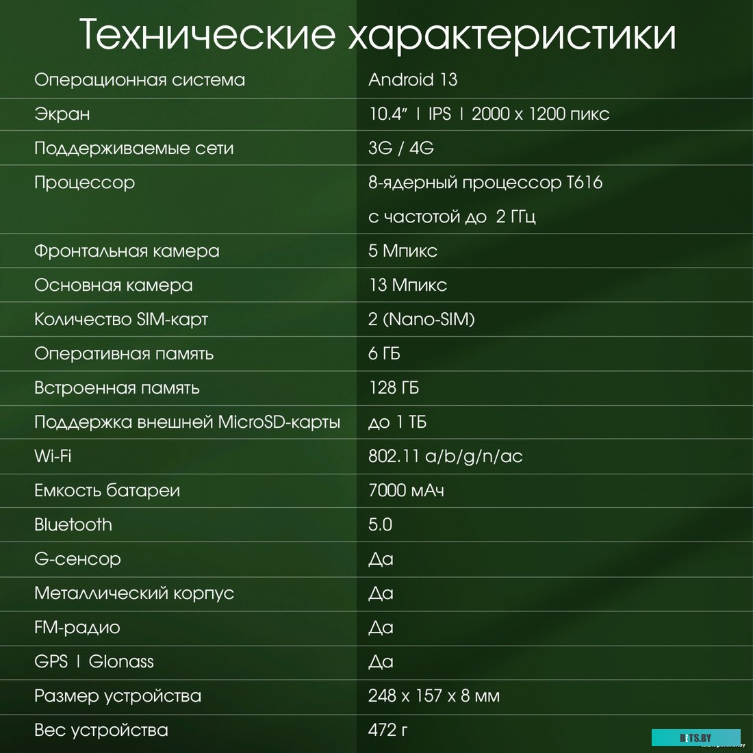 HS1002PL Планшет Digma Pro HIT 16 T616 (2.0) 8C RAM8Gb ROM256Gb 10.4" IPS 2000x1200 3G 4G Android 13 серый 13Mpix 5Mpix BT GPS WiFi Touch microSD 1Tb 