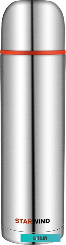 серебристый/красный Термос Starwind 20-1200 1.2л. серебристый/красный картонная коробка