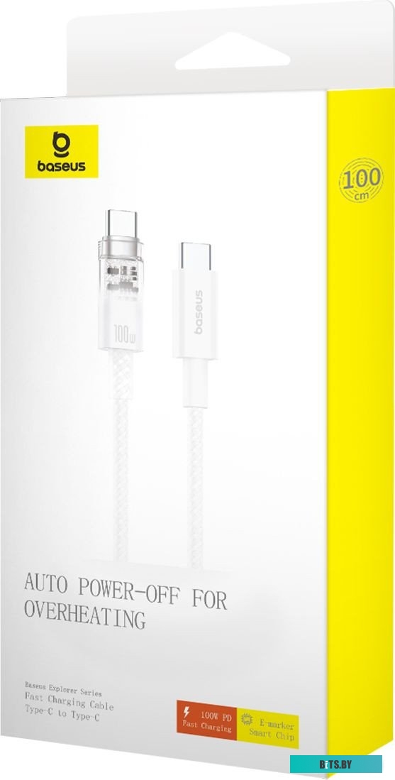 P10319703221-00 Baseus Explorer Series Fast Charging Cable Auto Power-Off For Overheating 100W USB
