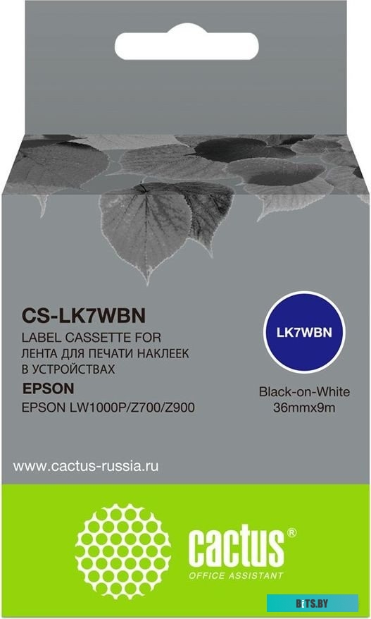 Картридж ленточный Cactus CS-LK7WBN CS-LK7WBN.