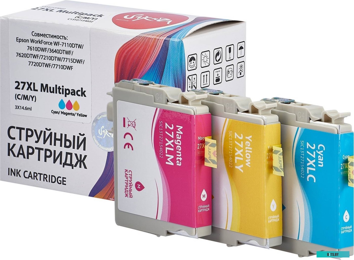 Струйный картридж Sakura C13T27134022 (27XL Magenta) SIC13T27134022.