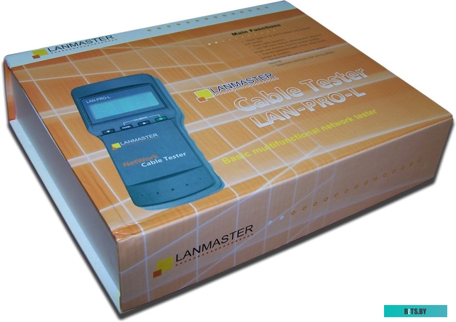 Lanmaster LAN-PRO-L Тестер кабеля и его длины UTP/STP RJ45, RJ11/12, RG-58, BNC, разьем типа "крокодил"