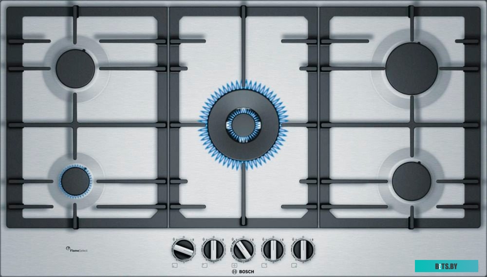 PCR9A5B90M Газовая варочная поверхность Bosch PCR9A5B90M нержавеющая сталь