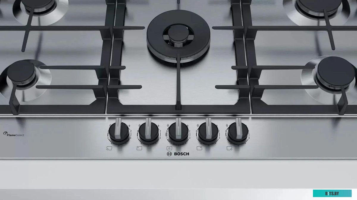 PCR9A5B90M Газовая варочная поверхность Bosch PCR9A5B90M нержавеющая сталь