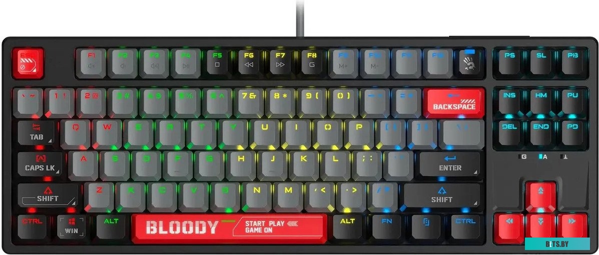 S87 USB ENERGY RED Клавиатура A4Tech Bloody S87 Energy механическая черный/красный USB for gamer LED (S87 USB ENERGY RED)