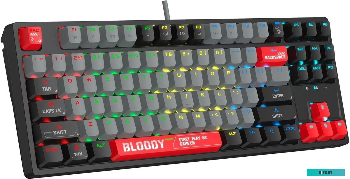S87 USB ENERGY RED Клавиатура A4Tech Bloody S87 Energy механическая черный/красный USB for gamer LED (S87 USB ENERGY RED)