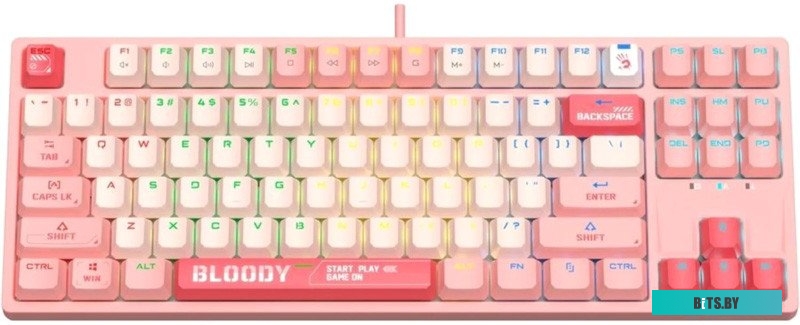 S87 USB  ENERGY PINK Клавиатура A4Tech Bloody S87 Energy механическая розовый USB for gamer LED (S87 USB ENERGY PINK)