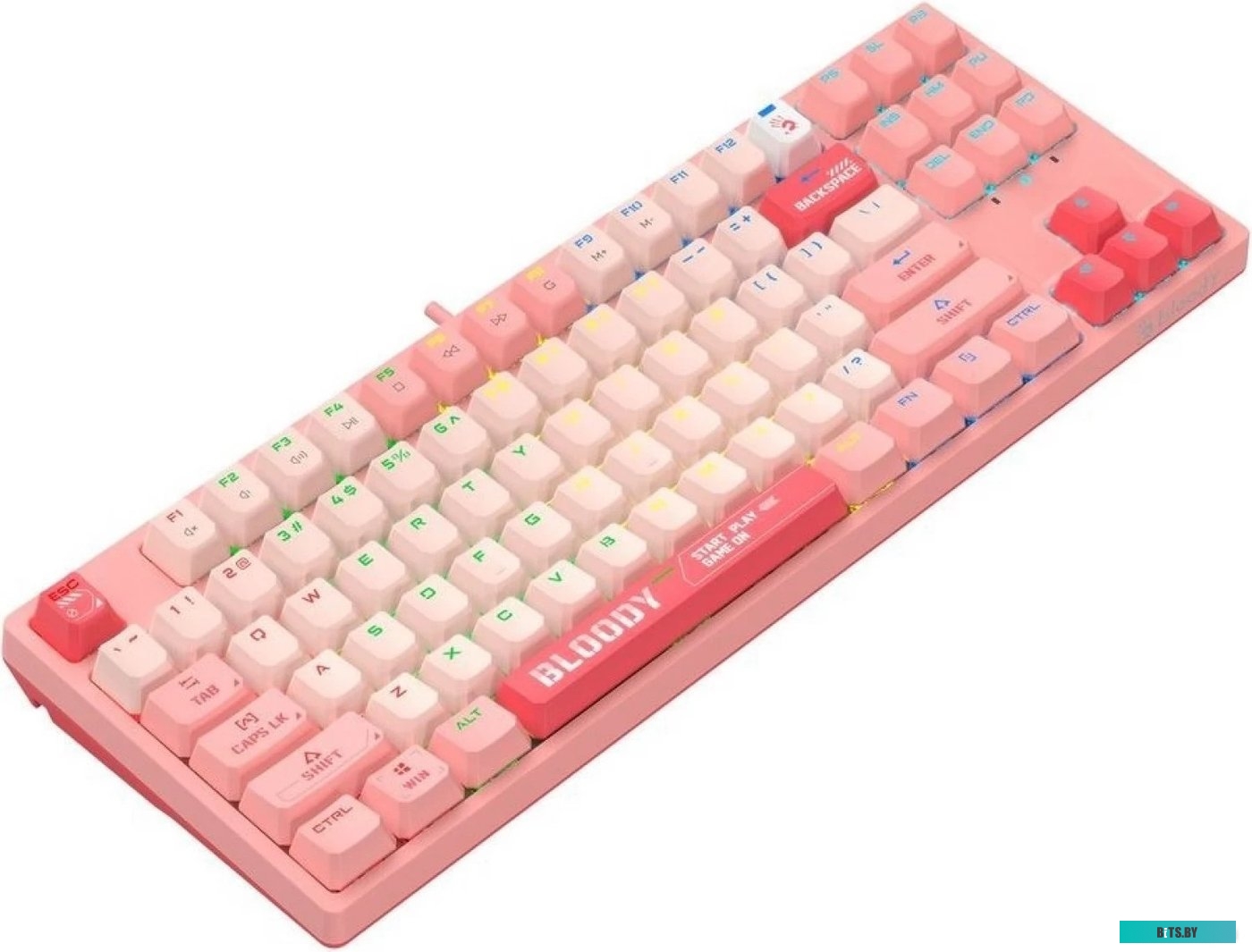 S87 USB  ENERGY PINK Клавиатура A4Tech Bloody S87 Energy механическая розовый USB for gamer LED (S87 USB ENERGY PINK)