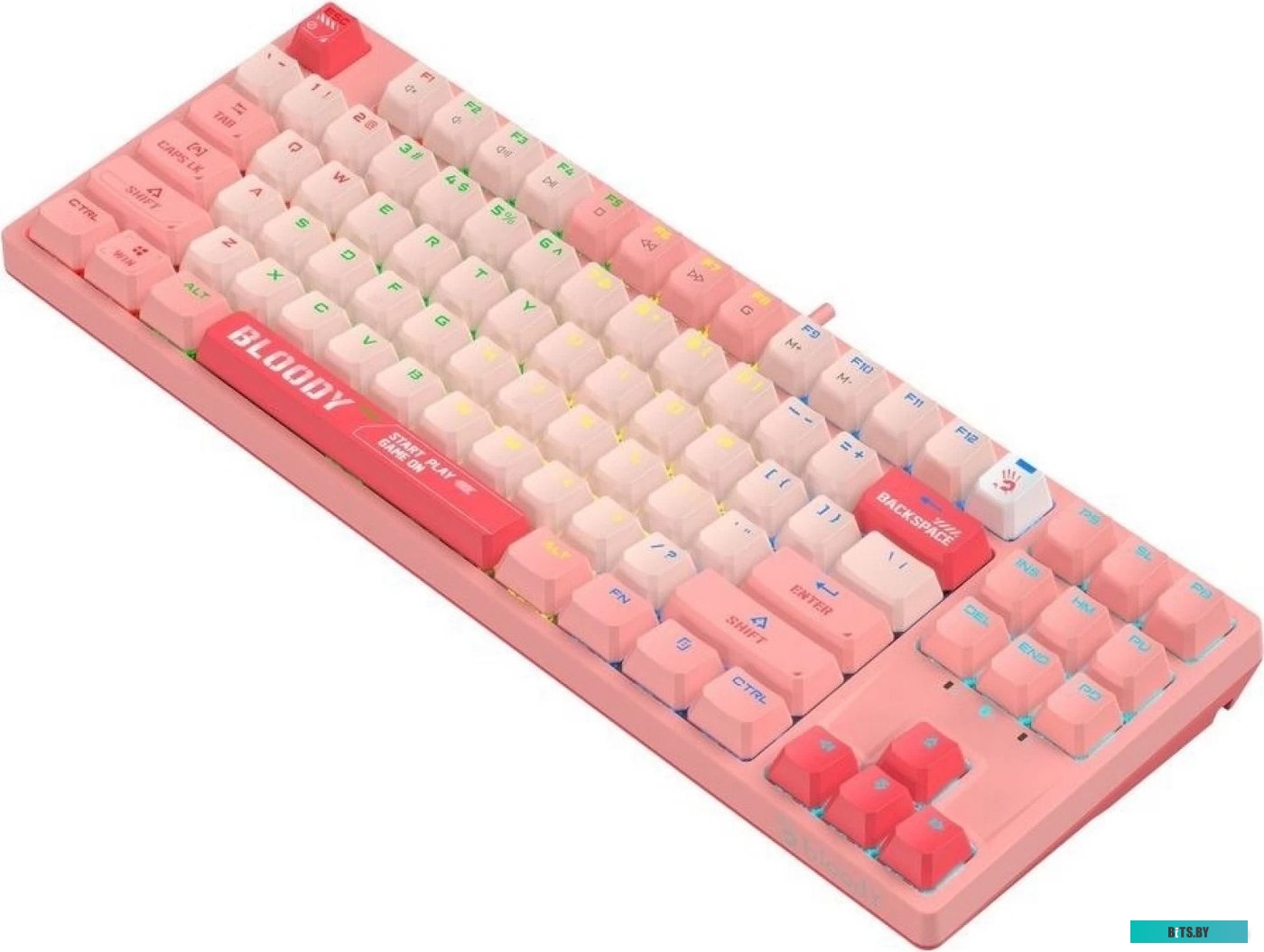 S87 USB  ENERGY PINK Клавиатура A4Tech Bloody S87 Energy механическая розовый USB for gamer LED (S87 USB ENERGY PINK)