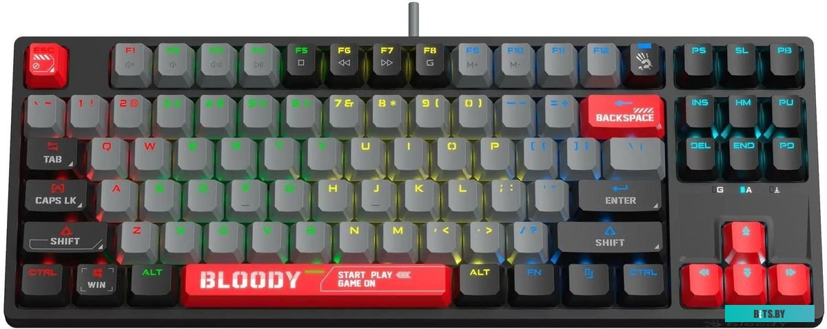 S87 USB ENERGY RED Клавиатура A4Tech Bloody S87 Energy механическая черный/красный USB for gamer LED (S87 USB ENERGY RED)