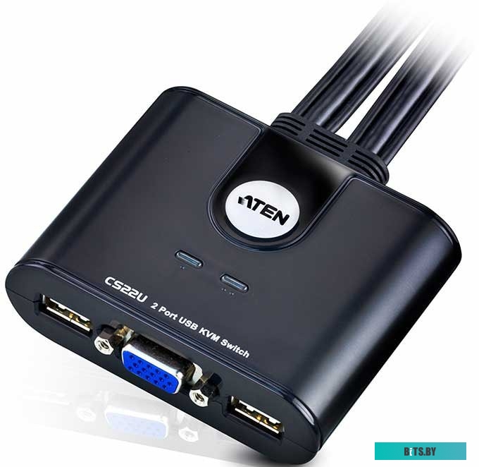 2-портовый кабельный USB KVM переключатель Aten CS22U-A7