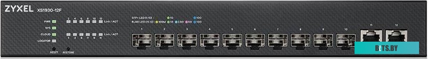 Коммутатор Zyxel XS1930-12F-ZZ0101F (L2+) 2x10Гбит/с 10SFP+ управляемый