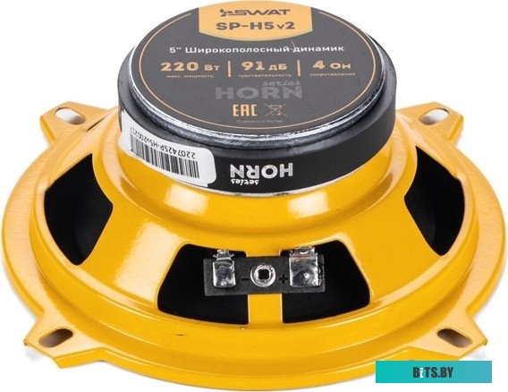 SWAT SP-H5V2 Колонки автомобильные Swat SP-H5v2 220Вт 91дБ 4Ом 13см (5дюйм) (ком.:2кол.) широкополосные однополосные