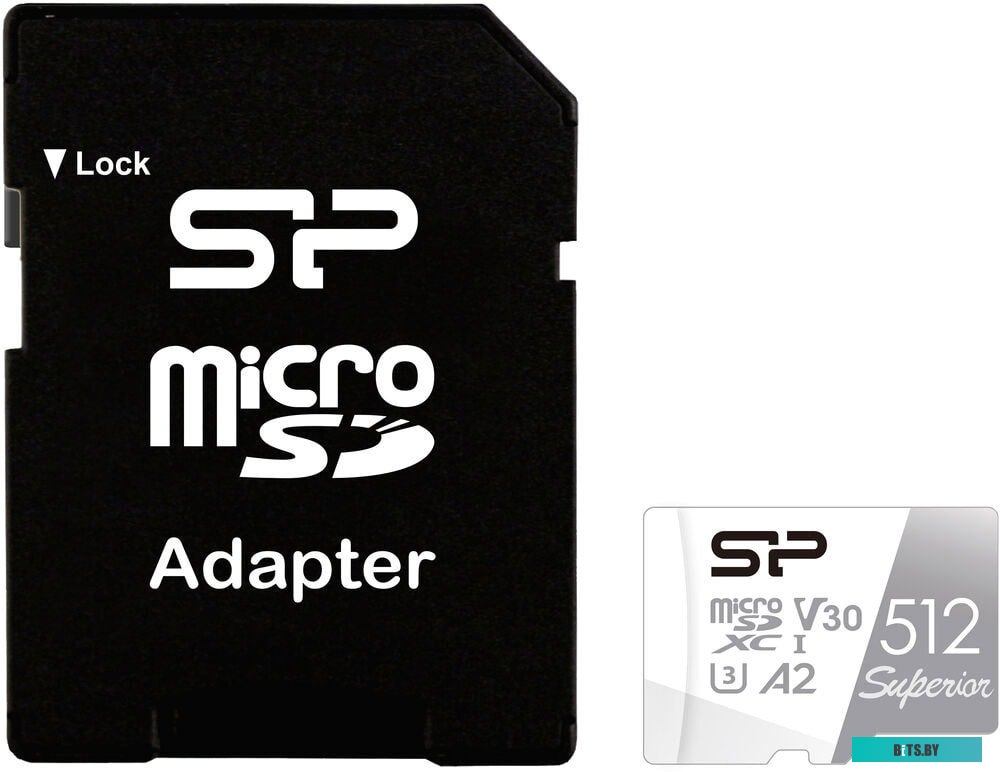 Карта памяти Silicon Power Superior microSDXC SP512GBSTXDA2V20SP 512GB (с адаптером)