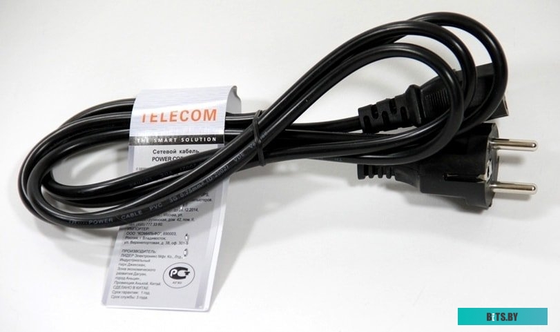 TE021DA-CU0.75-1.8M Сетевой шнур 220В - Системный блок 1,8м Telecom TE021DA-CU0.75-1.8M
