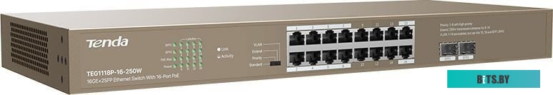 Сетевой коммутатор Tenda TEG1118P-16-250W
