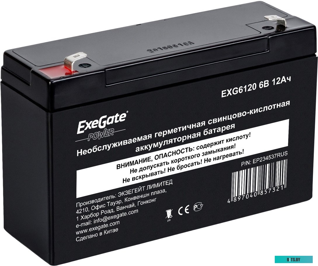 Аккумулятор для ИБП ExeGate Power EXG 6120 (6В/12 А·ч) [EP234537RUS]
