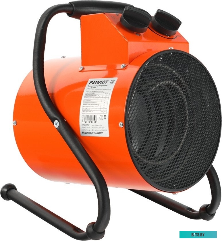 633307256 Тепловентилятор PATRIOT ECO-R 3 [633307256] {Мощн. по ступеням 1.5/3.0 кВт, 220В, шнур с евровилкой, поток воздуха 230м3/час, вес 2,5кг}