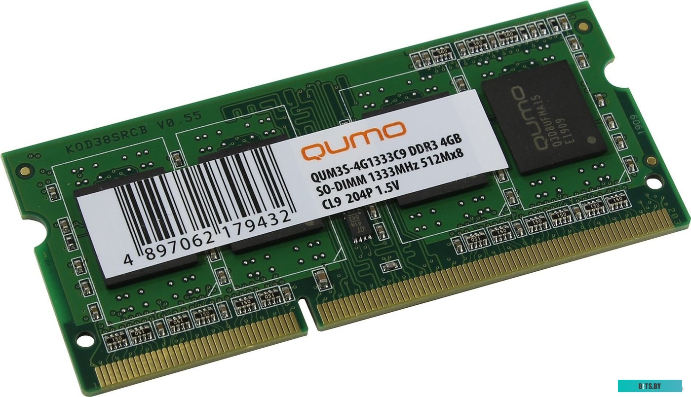 Модуль памяти QUMO 8GB DDR3 SODIMM PC3-12800 QUM3S-8G1600C11R