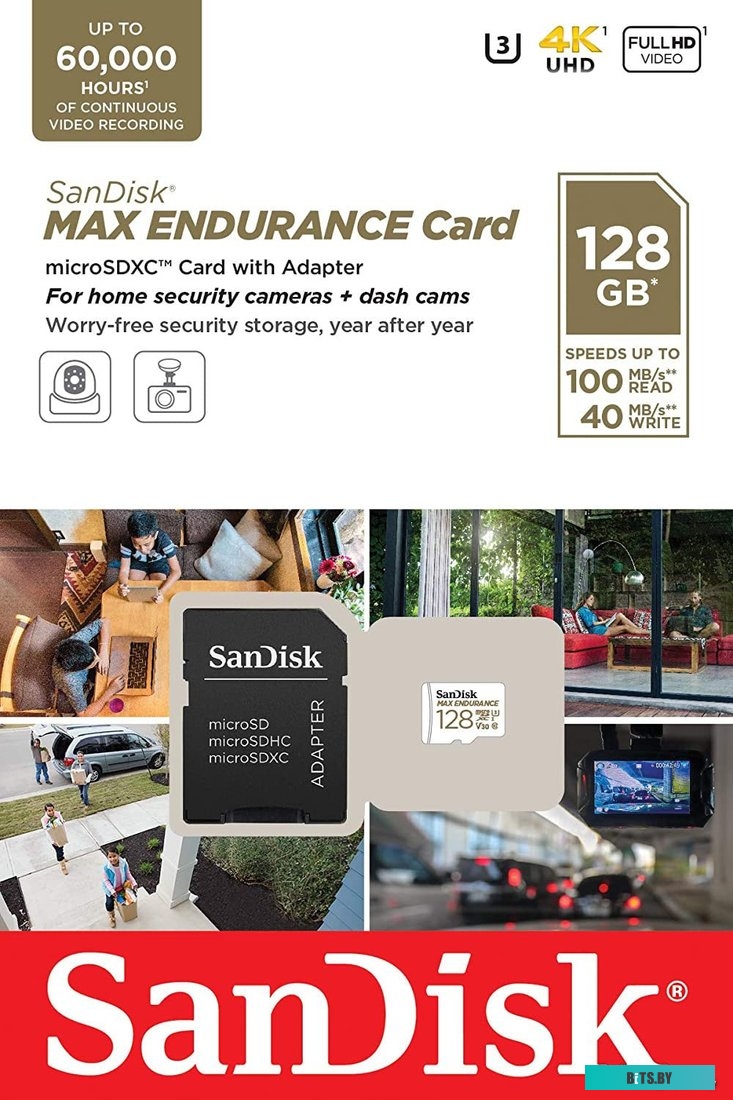 Карта памяти SanDisk microSDXC SDSQQVR-128G-GN6IA 128GB (с адаптером)