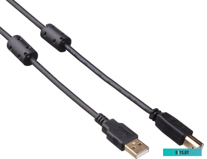 Кабель для принтера ExeGate USB 2.0 Pro AM-BM EX138946RUS (1.8 м, черный, 2 фильтра)