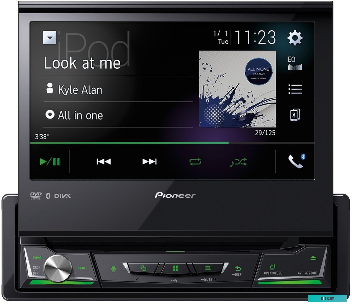 AVH-Z7250BT Автомагнитола Pioneer AVH-Z7250BT 1DIN 4x50Вт DSP 7" 3 RDS