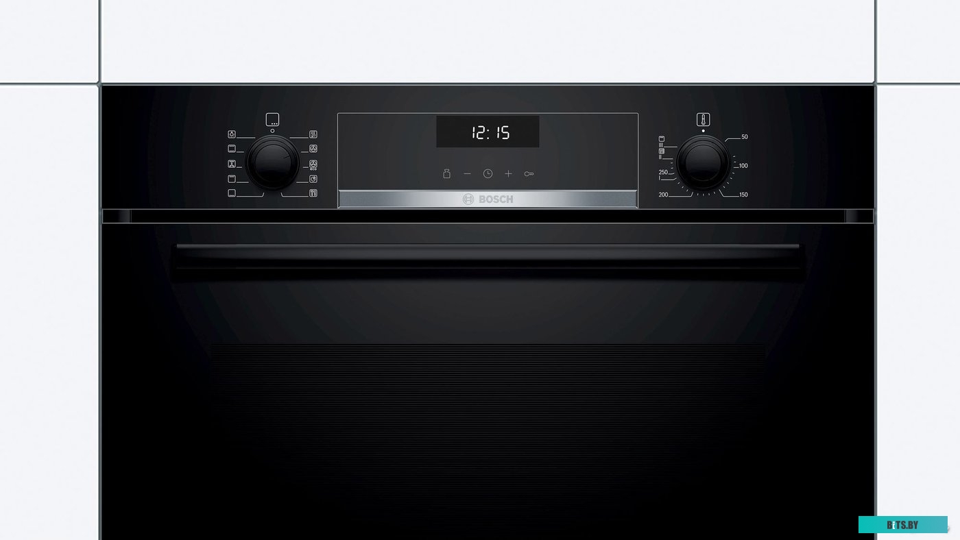 HBG5370B0 встраиваемый,60 см, Serie 6, 71 л, нижний нагрев, верхний нагрев + нижний нагрев, гриль + конвекция, большой гриль, конвекция, черный цвет