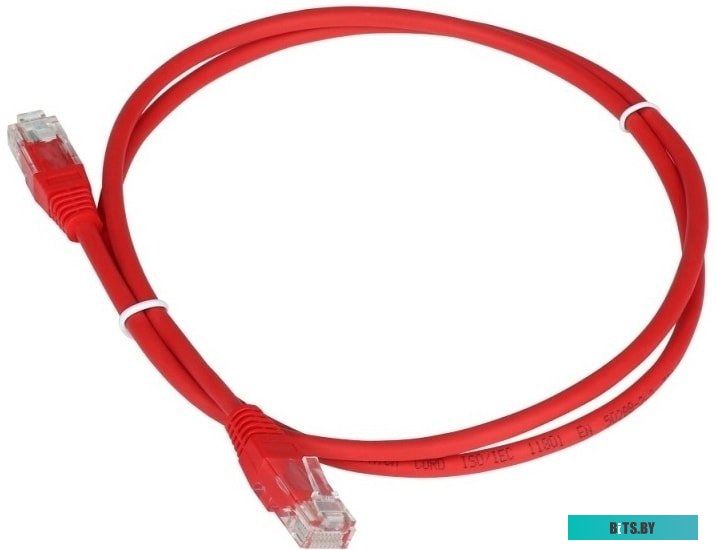 TWT-45-45-5.0-RD Патч-корд TWT UTP кат.5e, с заливными колпачками, 5.0 м, красный