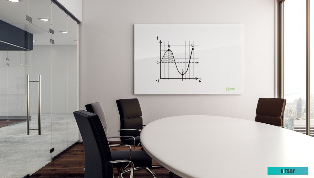 CS-GBD-90X120-UWT Доска стеклянная Cactus CS-GBD-90x120-UWT стеклянная ультра белый 90x120см стекло