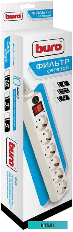 Сетевой фильтр (удлинитель) Buro 600SH-3-W