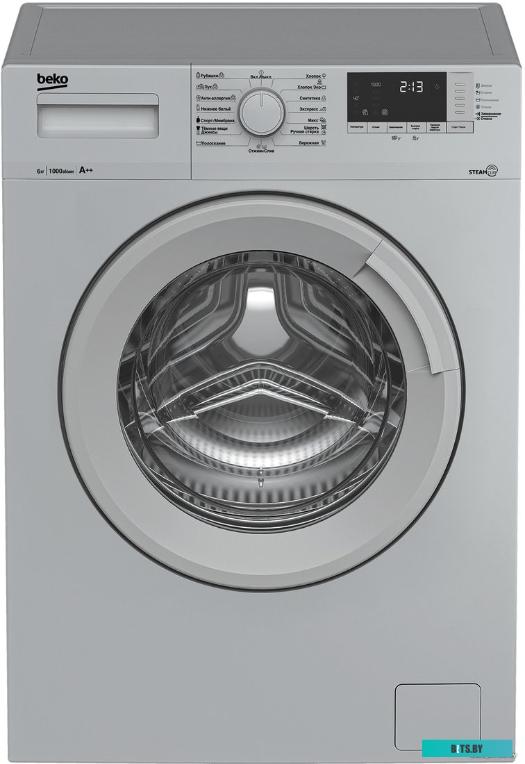 WSRE6512ZSS Стиральная машина Beko WSRE6512ZSS класс: A загр.фронтальная макс.:6кг серебристый