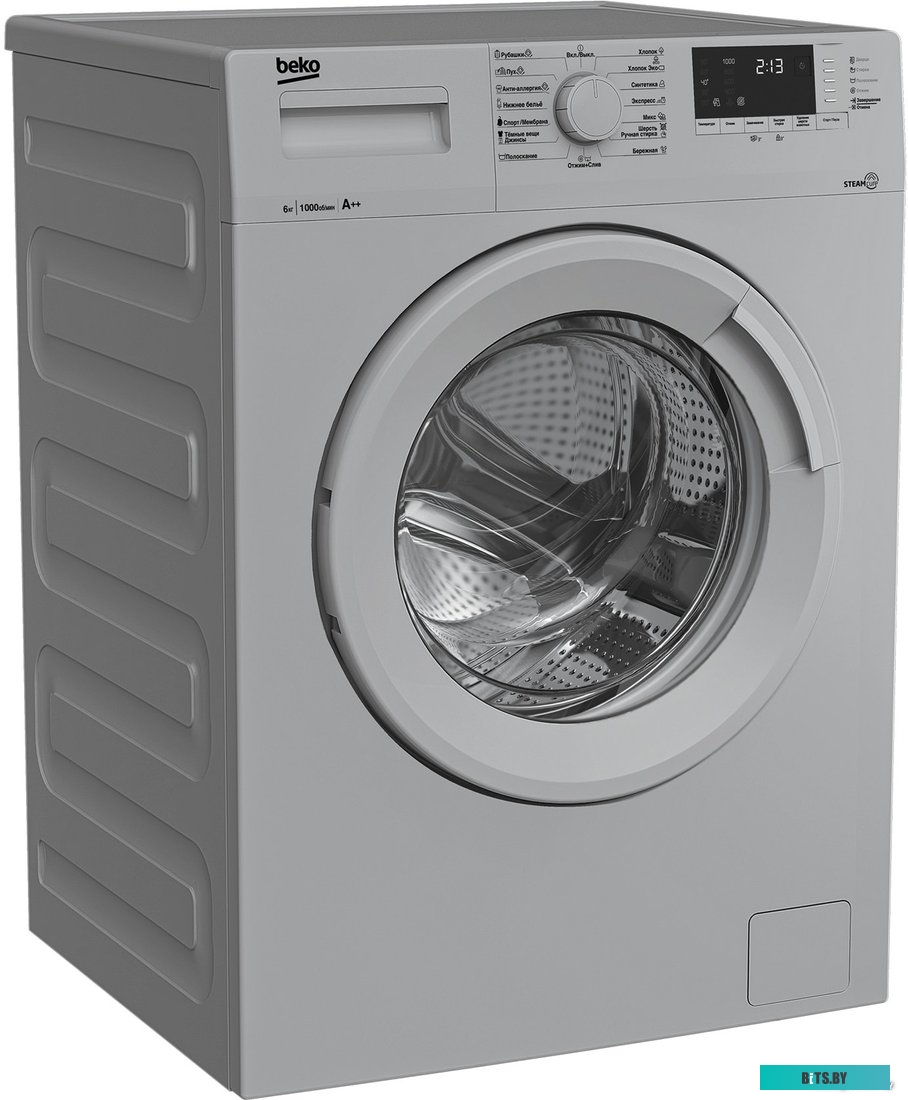 WSRE6512ZSS Стиральная машина Beko WSRE6512ZSS класс: A загр.фронтальная макс.:6кг серебристый