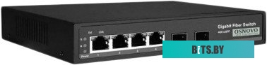 Коммутатор Osnovo SW-7042 4x1Гбит/с 2xКомбо(1000BASE-T/SFP) 2SFP неуправляемый