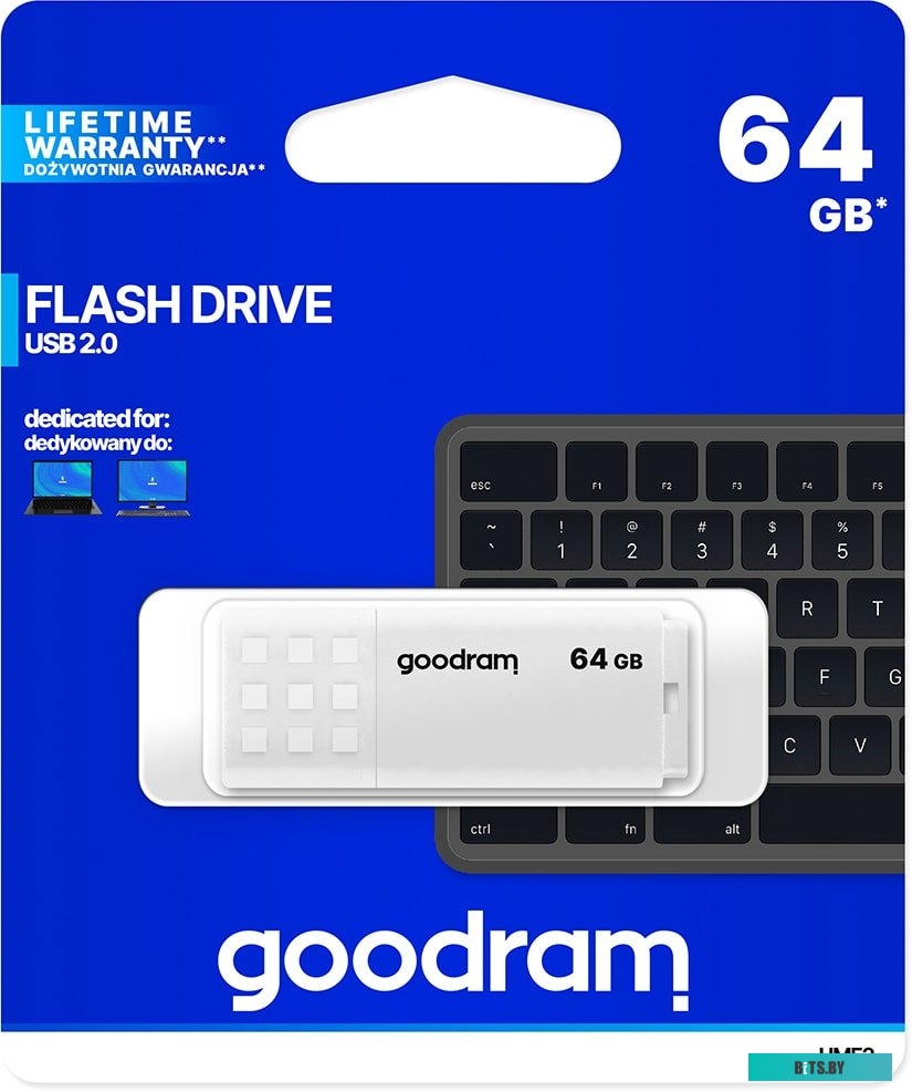USB накопитель (Флешка) GoodRam UME2 64GB (белый) <UME2-0640W0R11>