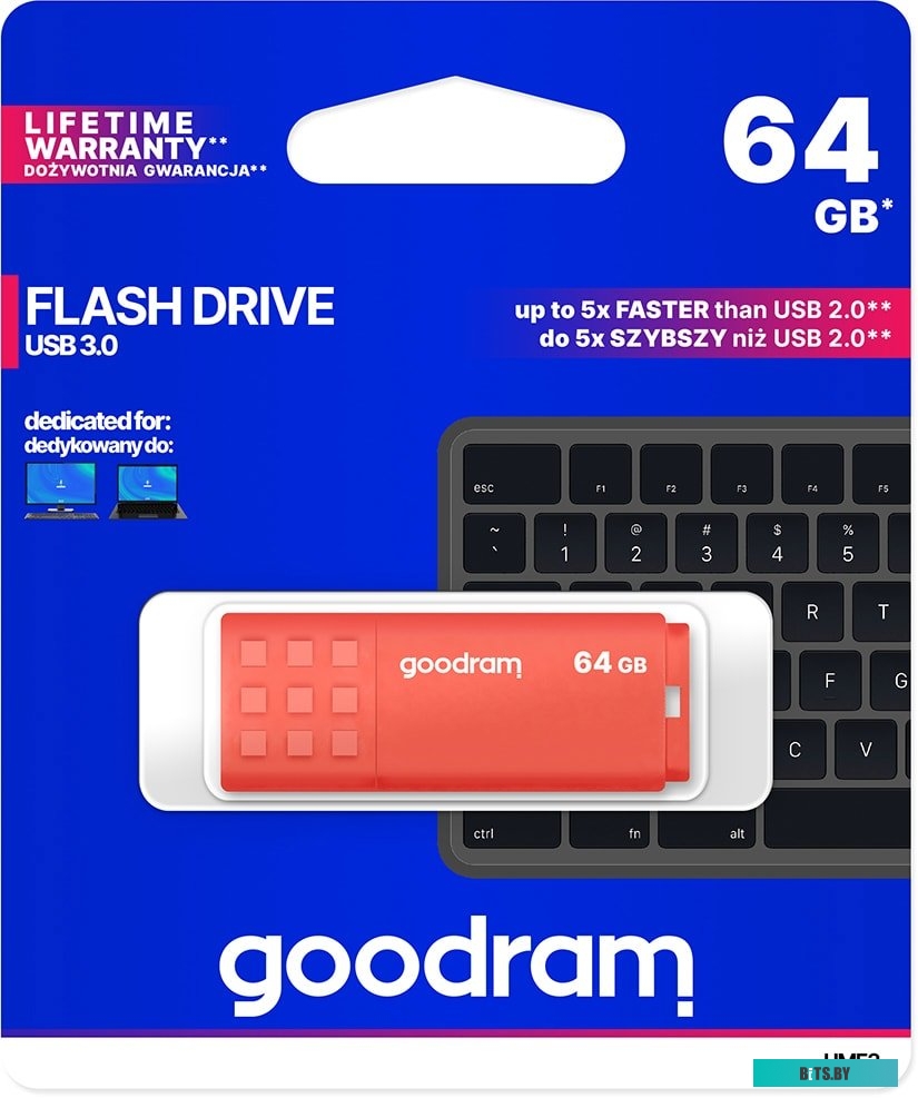 USB накопитель (Флешка) GoodRam UME3 64GB (оранжевый) <UME3-0640O0R11>