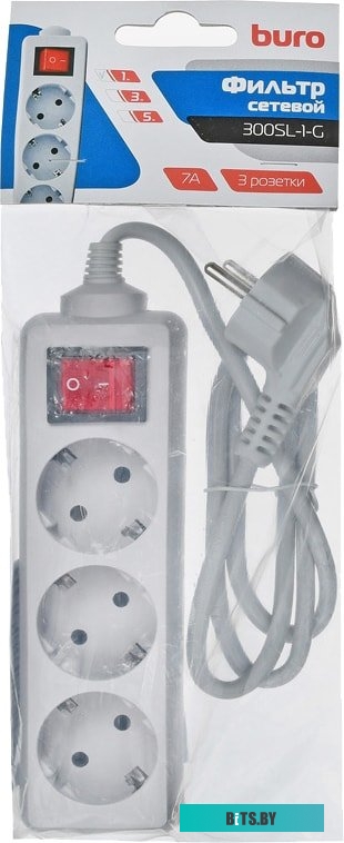 Сетевой фильтр (удлинитель) Buro 300SL-3-G