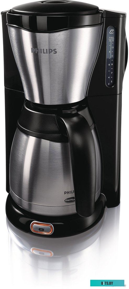 HD7546/20 Кофеварка капельная Philips HD7546/20 1000Вт серебристый/черный