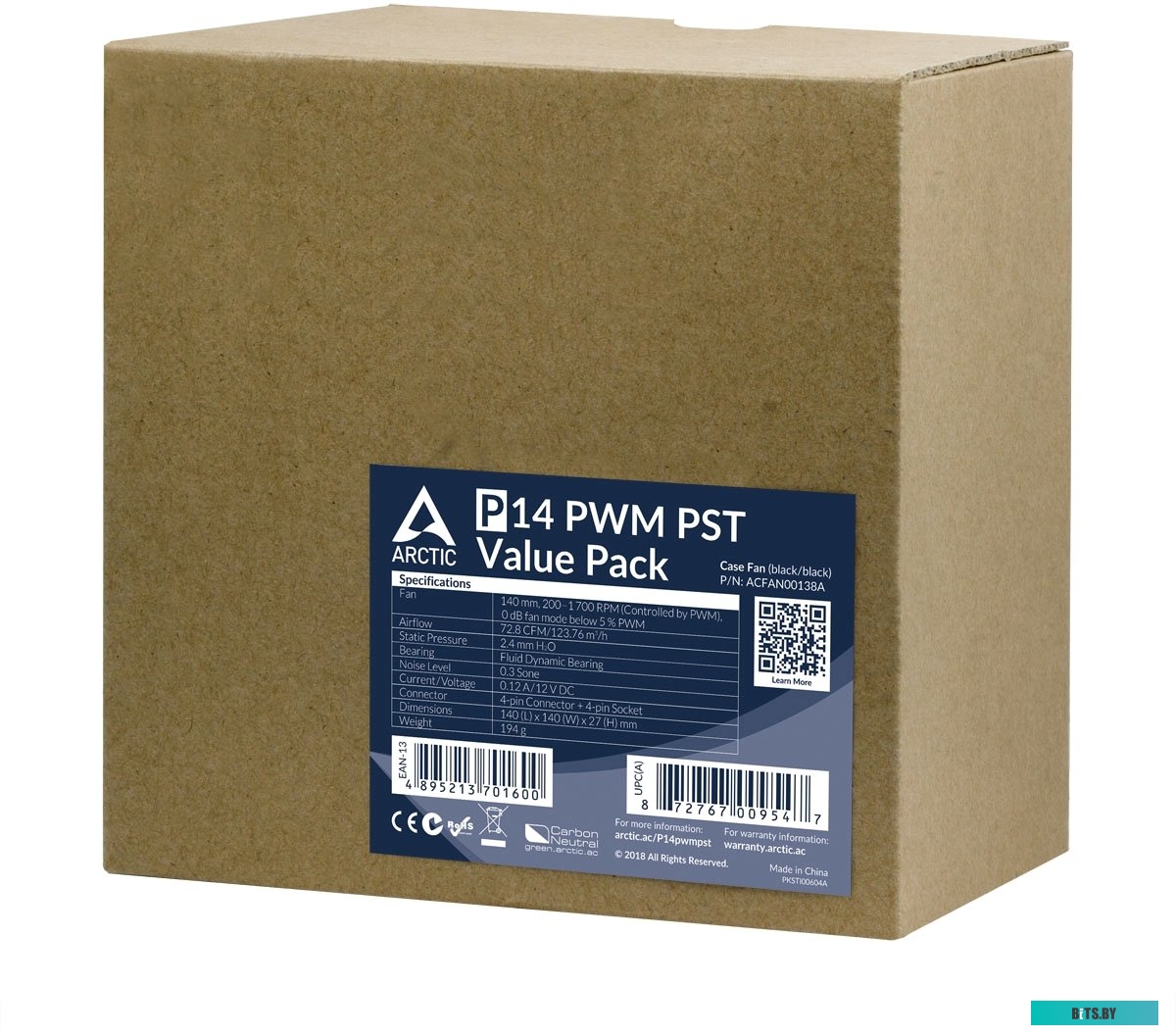 Вентилятор для корпуса Arctic P14 PWM PST ACFAN00138A (5 шт.)
