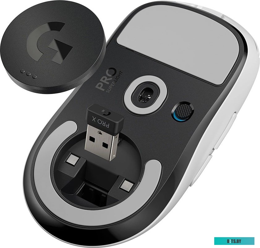 910-005946 Мышь Logitech G PRO X SUPERLIGHT белый оптическая (25600dpi) беспроводная USB (4but)