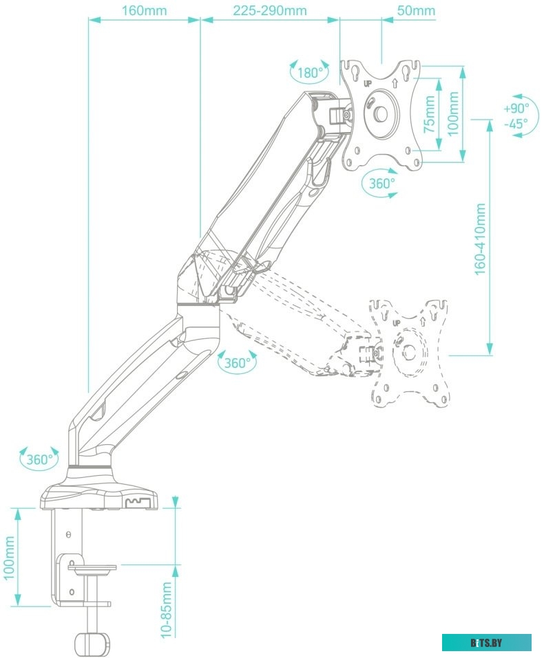 Кронштейн Onkron G80W