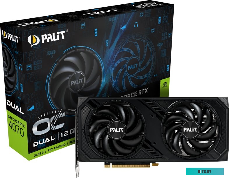 Видеокарта NVIDIA GeForce Palit RTX 4070 DUAL OC (NED4070S19K9-1047D)