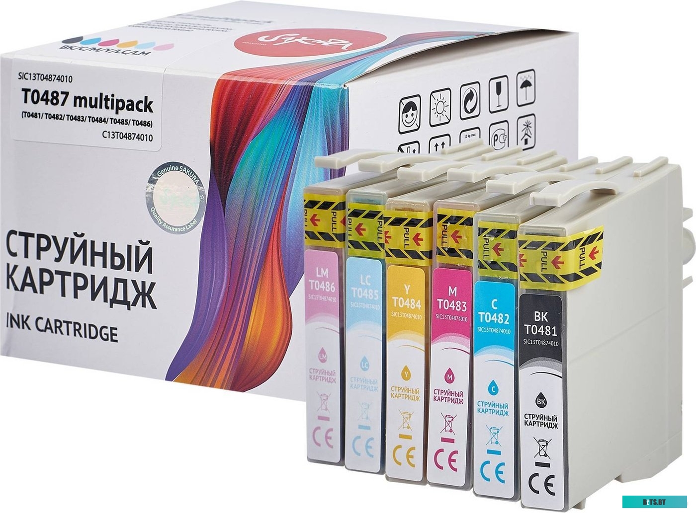 Картридж струйный Sakura C13T04874010 (T0487) SIC13T04874010